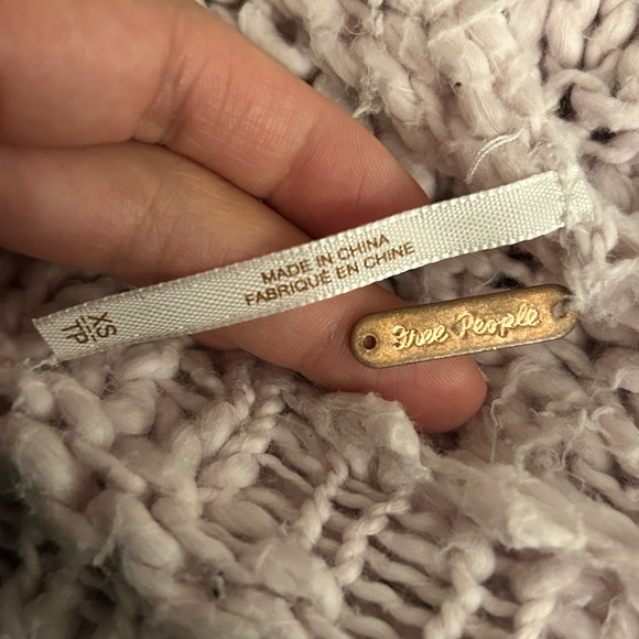 Free People Cropped Off the Shoulder Crocheted Sweater - Picture 3 of 3